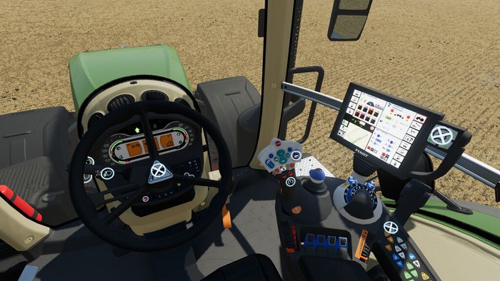 Interactive Control in der Innenansicht eines Fendt Traktors