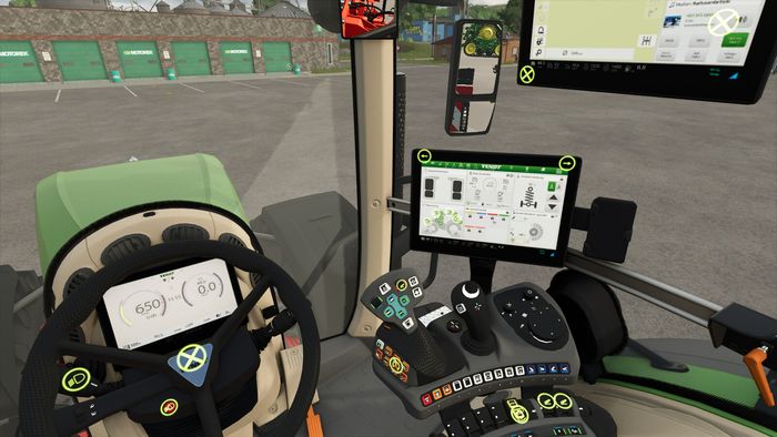 Interactive Control in der Innenansicht eines Fendt Traktors