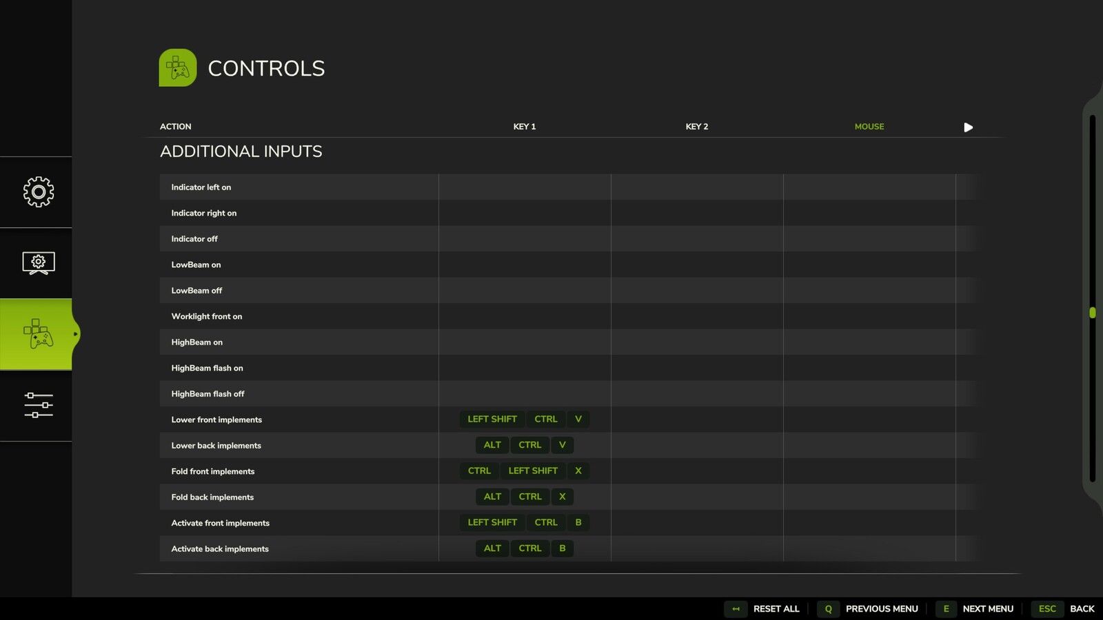 Zusätzliche Eingaben