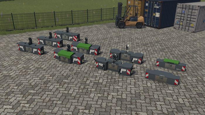 Bressel und Lade Gewichte