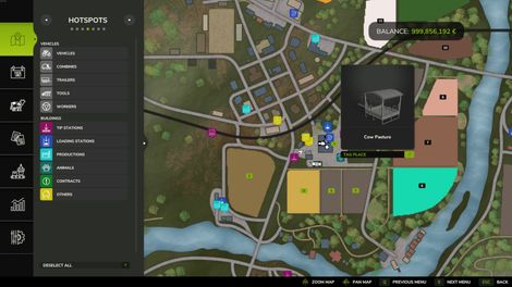 Kuhstall auf Karte im Hauptmenü